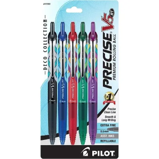 Pilot Precise V5 Deco Collection Pens Assorted 5/Pk 2409290 image {4}