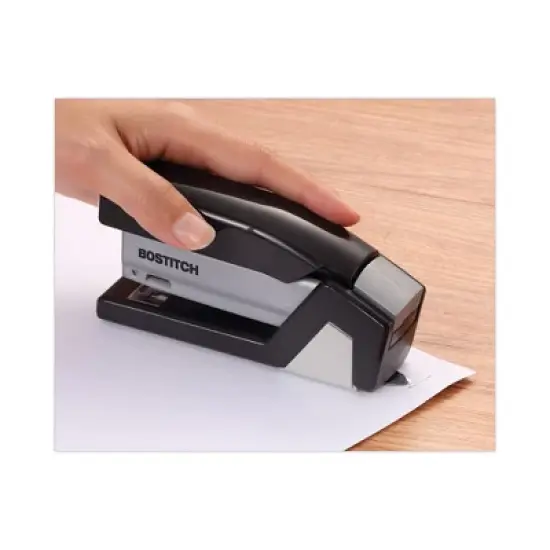 Bostitch InJoy Spring-Powered Compact Stapler, 20-Sheet Capacity, Black image {6}