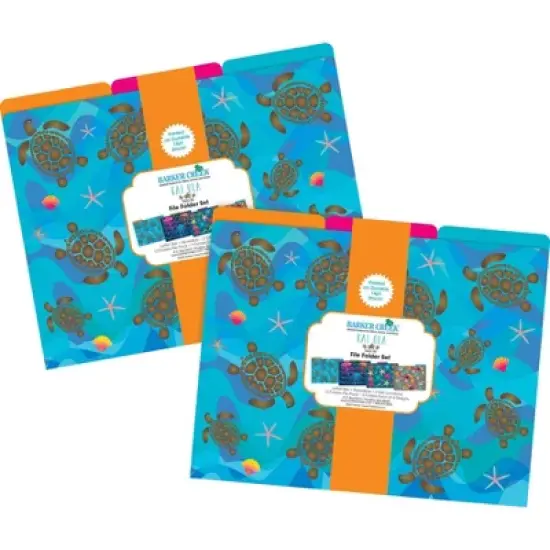 Barker Creek Kai Ola 14pt Letter-Size File Folders Multi-Design Set 24 per Set: Top Tab, Non-Pronged, 50 Sheet Capacity, Multicolored image {2}
