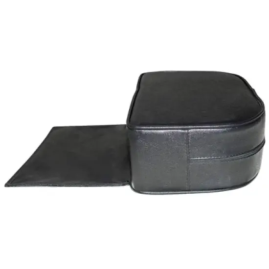 PureSana Chromium Professional Vinyl Child Booster Seat for Salon Chairs, Black image {1}