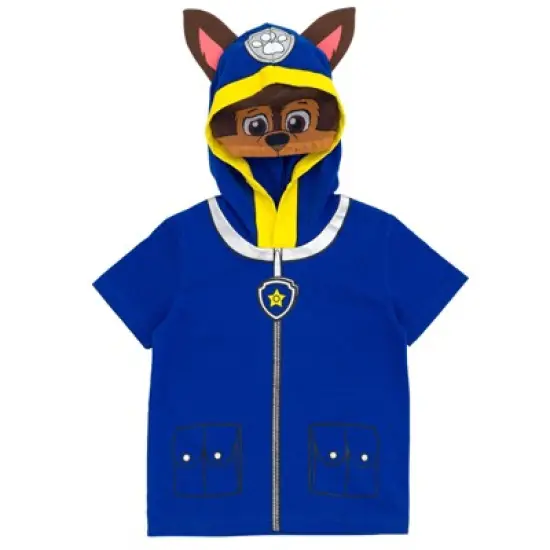 Paw Patrol Chase Skye Rubble Marshall Cosplay T-Shirt and Bike Shorts French Terry Outfit Set Toddler to Big Kid image {2}