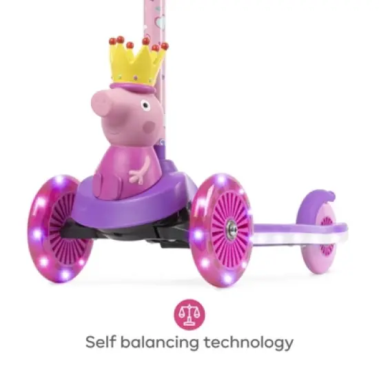 Peppa Pig 3D Tilt and Turn Scooter with Light Up Deck and Wheels image {2}