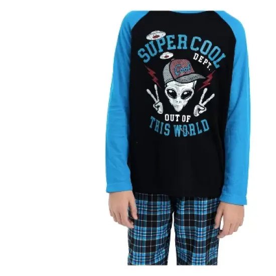 Sleep On It Boys Super Cool Plaid Brushed Jersey 2-Piece Pajama Sleep Set image {7}