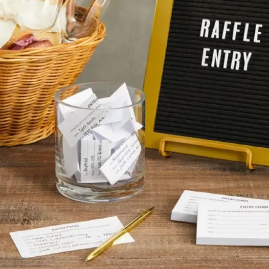 Juvale 2000 Raffle Ticket Sheets, Blank Entry Forms for Contests, School Events, White, 20 Pads image {3}