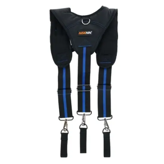 Aisenin Men's Suspenders with Pockets and Swivel Hooks and Tool Belt Loop Ends image {2}