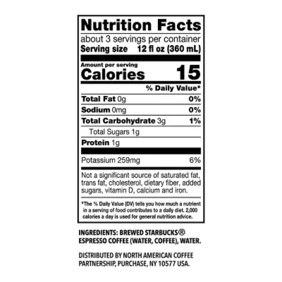 Starbucks Chilled Espresso Americano Black - 40 fl oz image {4}