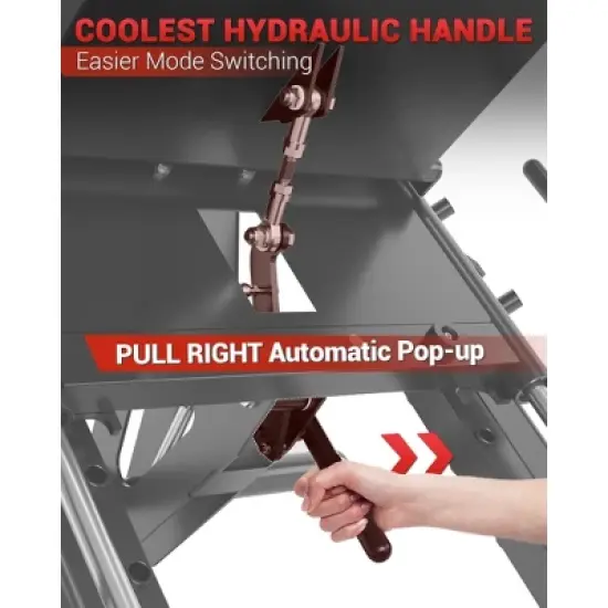 Leg Press Hack Squat Machine 2 in 1 Combo Workout Machine for Home Gym with Linear Bearing & Solid Steel Pipe, Lower Body Strength Training Equipment image {6}