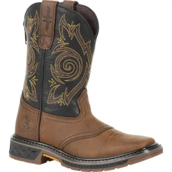 Georgia Boot Carbo-Tec LT Toddler Boys' Brown Pull-On Saddle Boot image {7}