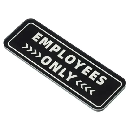 Unique Bargains Acrylic Self-Adhesive Decor Store Business Employee Only Sign image {6}
