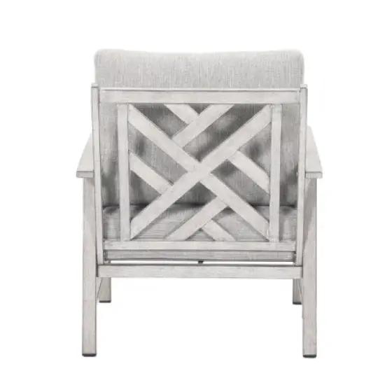 COWLOWN 2 Pieces Outdoor Patio Chairs, Aluminum Armchair Conversation Set with Thick Cushions, All-Weather Patio Furniture for Garden, Poolside, Lawn image {6}