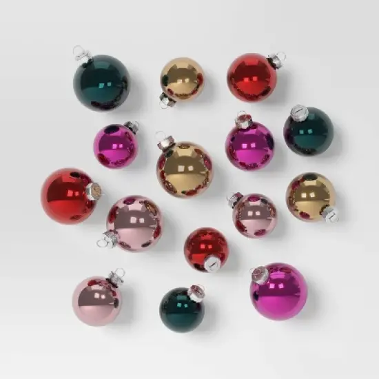 42pc Round Glass Christmas Tree Ornament Set - Wondershop&trade; image {11}