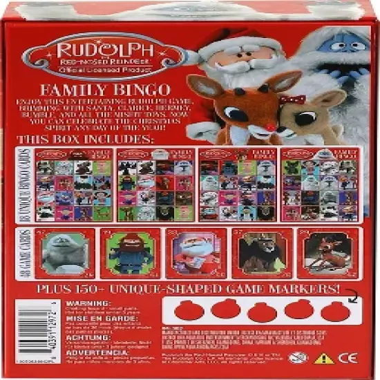 Aquarius Puzzles Rudolph The Red Nosed Reindeer Family Bingo Game image {2}