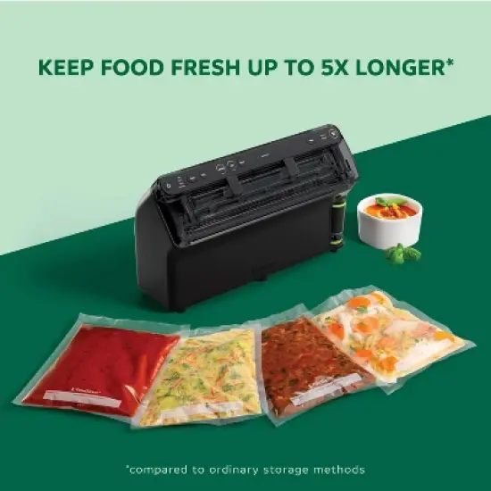 FoodSaver Elite All-in-One Liquid Plus Vacuum Sealer with Bags and Roll Black image {1}