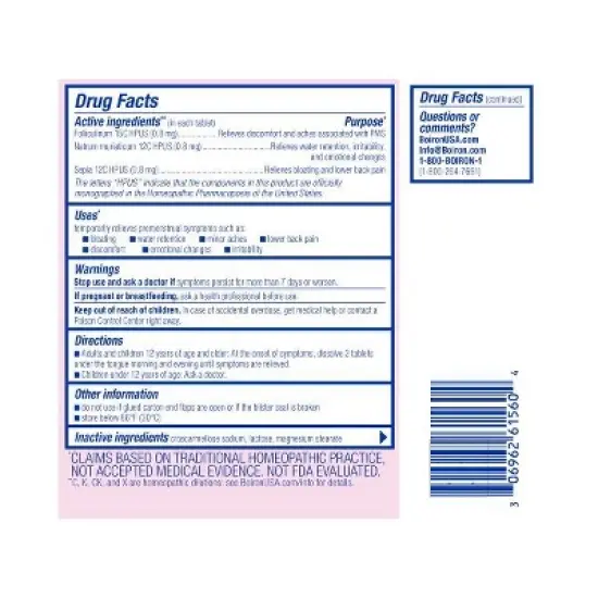 Cyclease PMS by Boiron Homeopathic Medicine For PMS Relief  -  60 Tablet image {1}