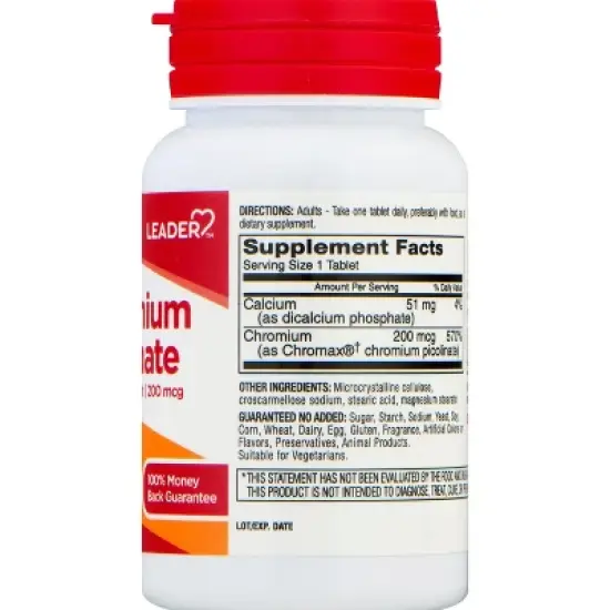 Leader Chromium Picolinate 100 ea image {5}