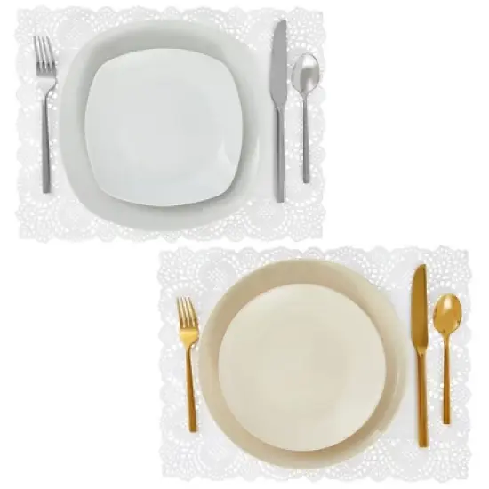 Juvale 100 Pack Rectangular Placemats for Cakes, Desserts, Baked Goods (White, 15.5 x 11.7 In) image {3}