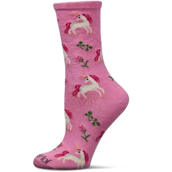 Memoi Magical Unicorns Bamboo Blend Crew Socks image {4}