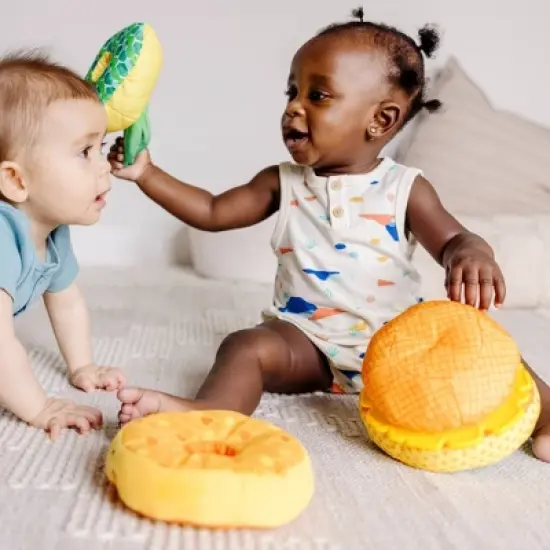 Melissa & Doug Multi-Sensory Pineapple Soft Stacker Infant Toy image {4}