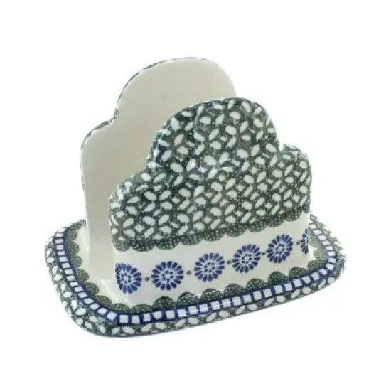 Blue Rose Polish Pottery 487 Ceramika Artystyczna Napkin Holder image {18}