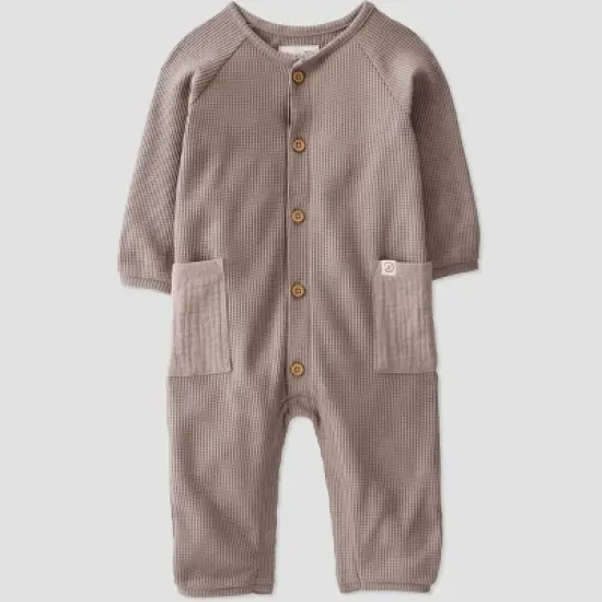 Little Planet by Carter&rsquo;s Baby Waffle Washed Jumpsuit - Beige image {3}