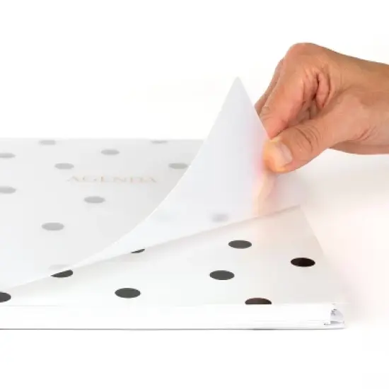 Sugar Paper Essentials 11"x9.5" 2026 Large Frosted Planner Black Dot Planner image {6}