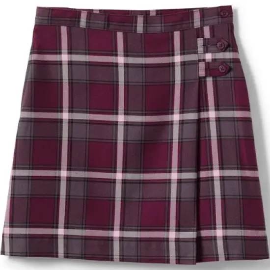 Lands' End School Uniform Girls Slim Plaid A-line Skirt Below the Knee image {9}