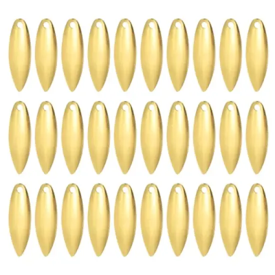 Unique Bargains Bright Finish DIY Willowleaf Bait Making Fishing Lure Blades 50 Pcs image {4}