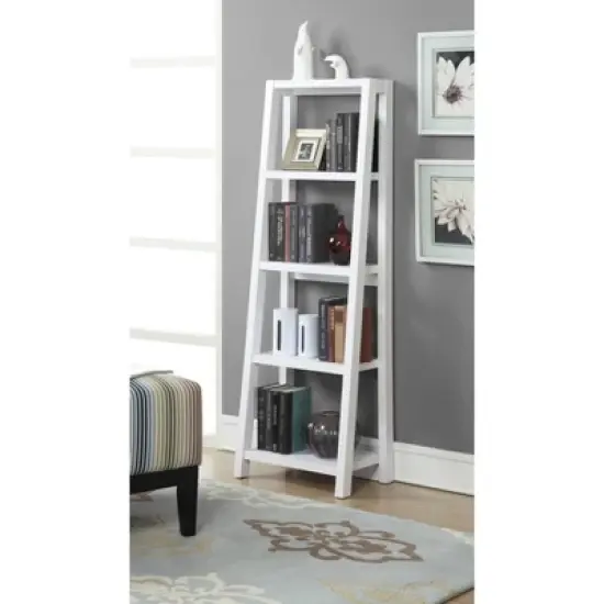63.25" Newport Lilly Bookcase White - Breighton Home image {7}