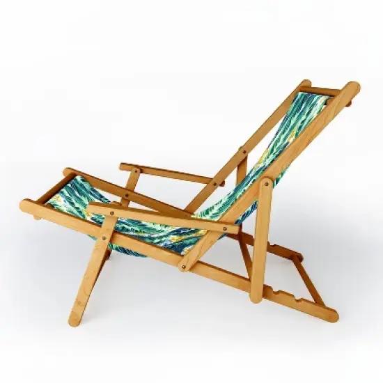 Marta Barragan Camarasa Tropical Leaf on Ornamental Pattern Sling Chair - Deny Designs image {1}