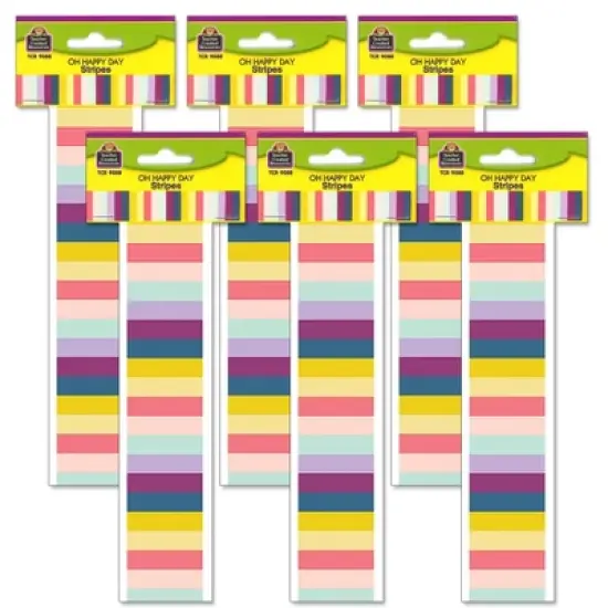 Teacher Created Resources&reg; Oh Happy Day Stripes Straight Border Trim, 35 Feet, 6 Packs image {2}
