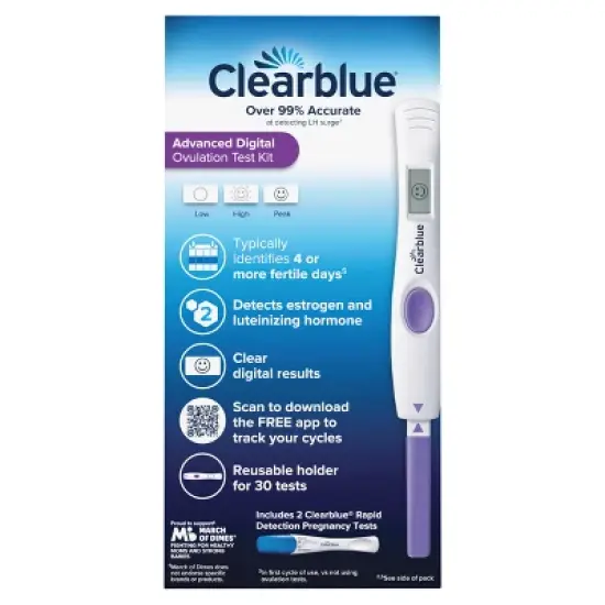 Clearblue Advanced Digital Ovulation Test + 2 Pregnancy Test - 30ct image {11}