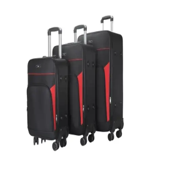 Jane Soft Shell Lightweight Expandable 360 Dual Spinning Wheels Combo Lock 28", 24", 20" 3 Piece Luggage Set image {3}