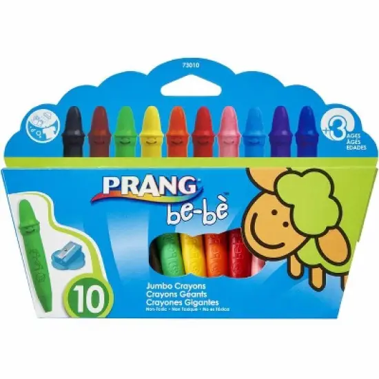 Prang be-be Jumbo Crayons - Assorted - 10 / Set image {1}