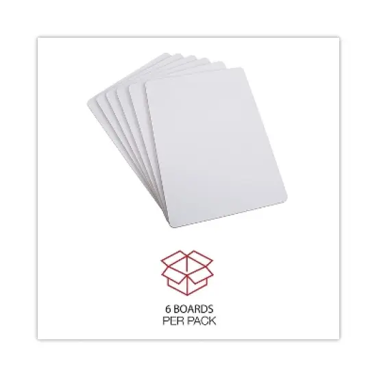 Universal Lap/Learning Dry-Erase Board 11 3/4" x 8 3/4" White 6/Pack 43910 image {6}