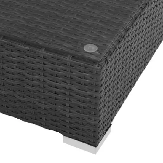 vidaXL Patio Sofa Set Set of 8 Black with Cream cushions image {6}