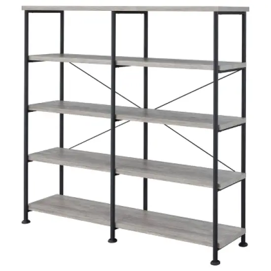 Analiese 4 Shelf Double Bookcase - Coaster image {9}