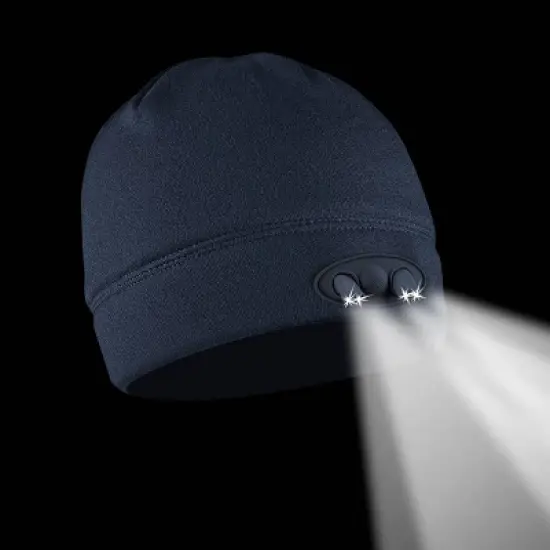 POWERCAP Adult 4 LED Compression Fleece Cap - Navy image {1}
