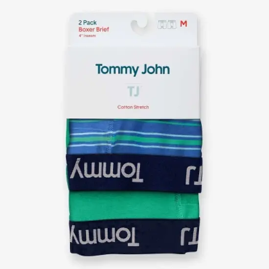 TJ | Tommy John&trade; Men's 4" Striped Boxer Briefs 2pk image {1}