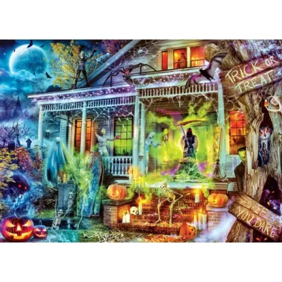 MasterPieces 1000 Piece Halloween Glow in the Dark Puzzle - If You Dare image {2}