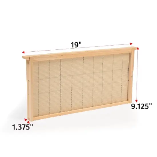 Lehman's Beekeeping Beehive Frame, Wired Beeswax Foundation, Deep Assembled, Honey Bee Hive, Amish Made, Set of 10 image {1}