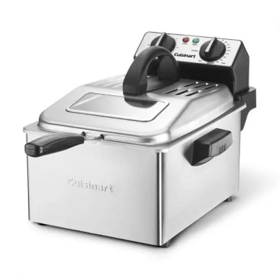 Cuisinart 4qt Deep Fryer - Stainless Steel - CDF-200P1: Electric Oil Fryer, 1800W, Silver, Includes Fry Basket image {1}