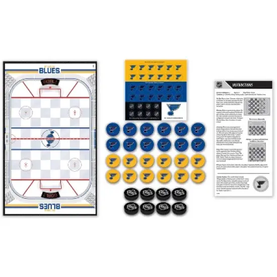 MasterPieces Officially licensed NHL St. Louis Blues Checkers Board Game for Families and Kids ages 6 and Up image {2}