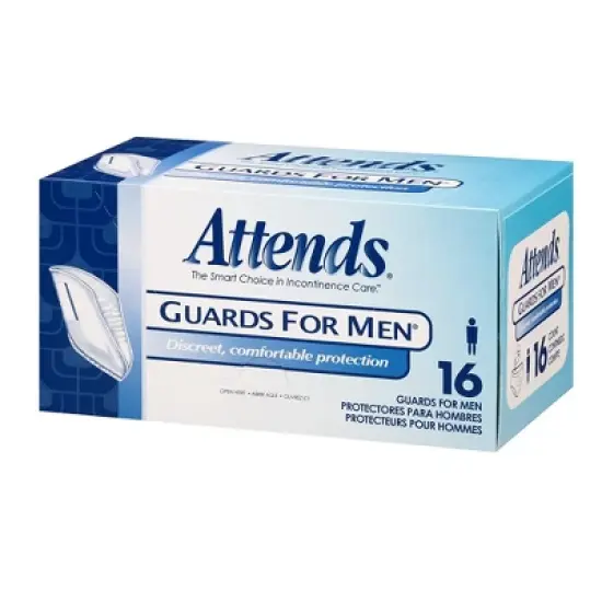 Attends Guards For Men Male Incontinent Pad Cup Shape 5.9 X 12-1/2 Inch MG0400, 16 Ct image {2}
