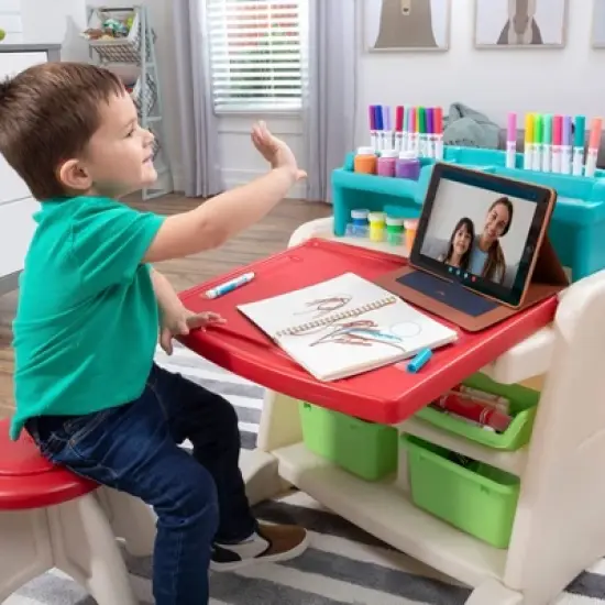 Step2 Flip & Doodle Easel Desk with Stool image {4}