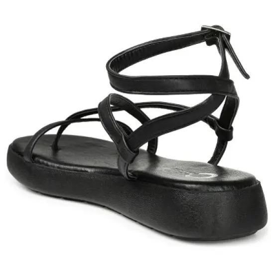 Journee Collection Womens Jeselia Tru Comfort Foam Ankle Strap Flat Sandals image {6}