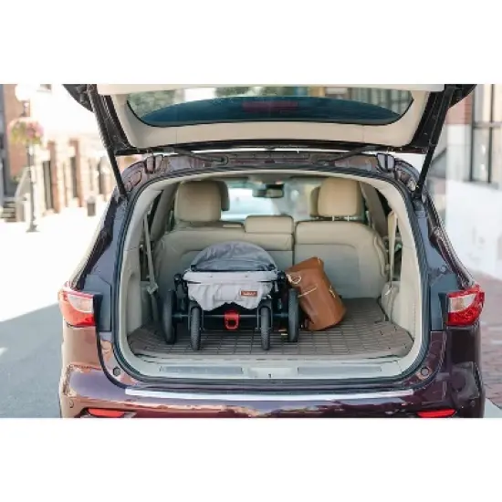 Larktale crossover All-in-One Stroller and Wagon - Convert from a Single Baby Stroller to a Two Seater Pull Wagon with Canopy - Byron Black image {5}