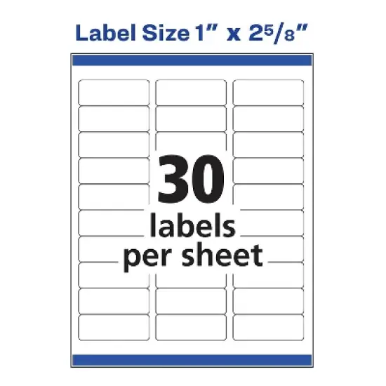 Avery Mailing Labels Address 1"x2-5/8" 750/PK Glossy WE 6526 image {3}
