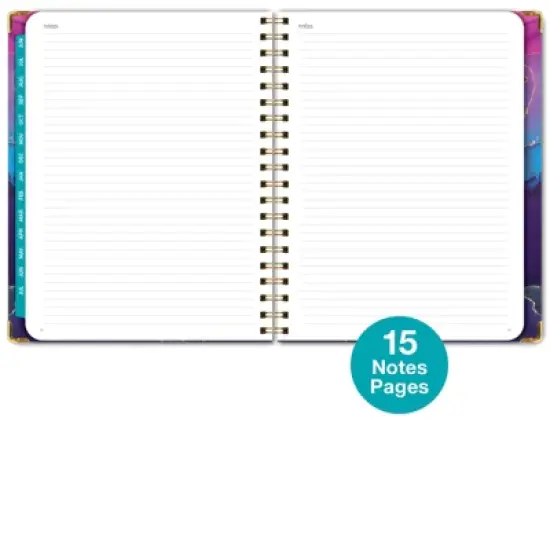 Global Printed Products Hardcover AY 2025-2026 Fashion Planner - 8.5"x11" (Pink Purple Marble) image {4}