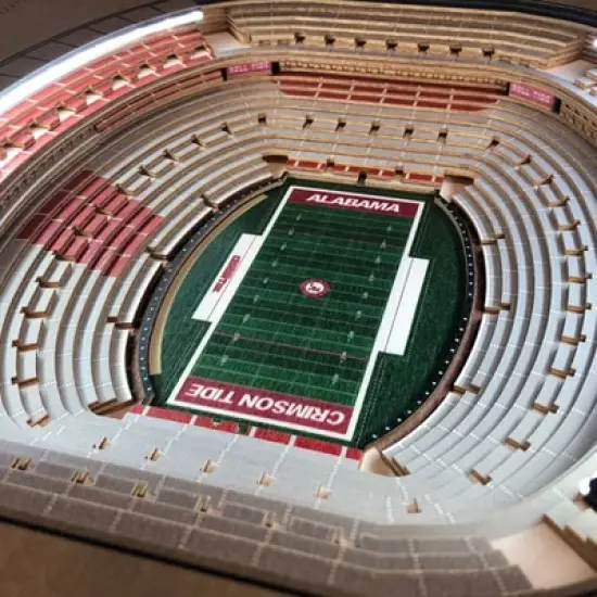 NCAA Alabama Crimson Tide 25-Layer StadiumViews Lighted End Table image {2}