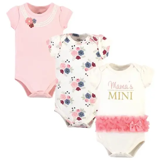 Little Treasure Baby Girl Cotton Bodysuits 3pk, Mamas Mini image {1}